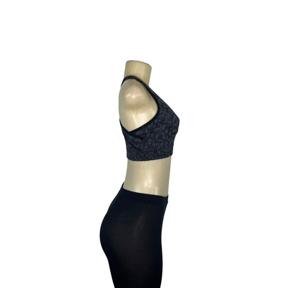 Gymshark Womens Black Leopard Print Crossback Sports Bra S - Picture 2 of 7
